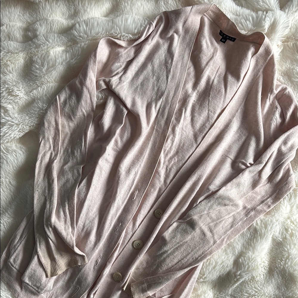 Light Pink Button-Up Cardigan